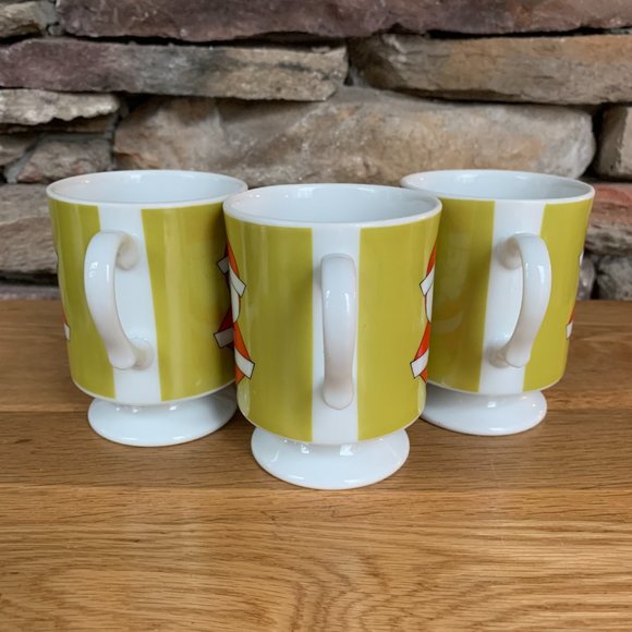 VTG Inarco MCM Santa Mugs Christmas Wreaths Mid Century Pedestal Lot 3 - Picture 6 of 10